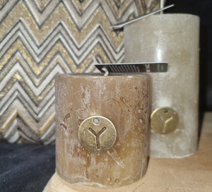 Rustieke kaars brown olive  BRYNXZ Collections