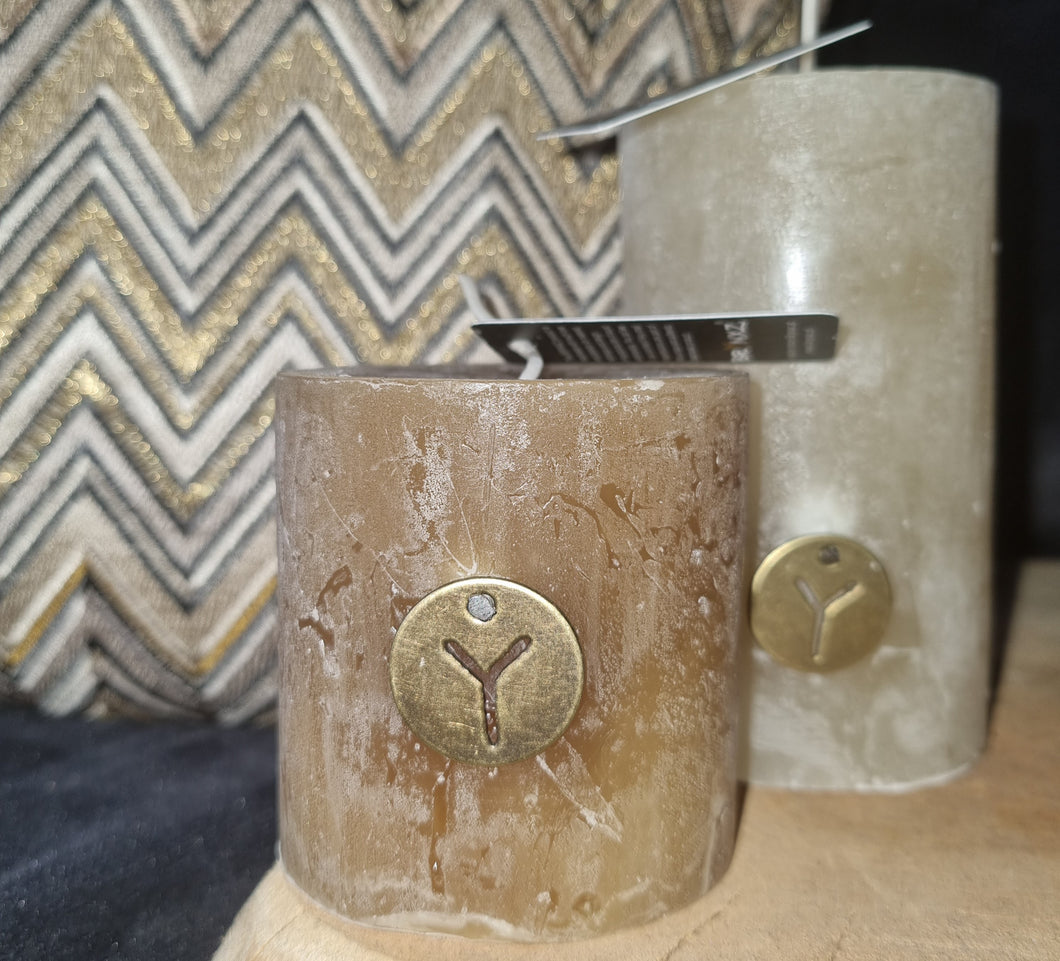 Rustieke kaars brown olive  BRYNXZ Collections